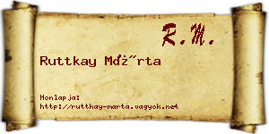 Ruttkay Márta névjegykártya