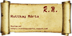 Ruttkay Márta névjegykártya